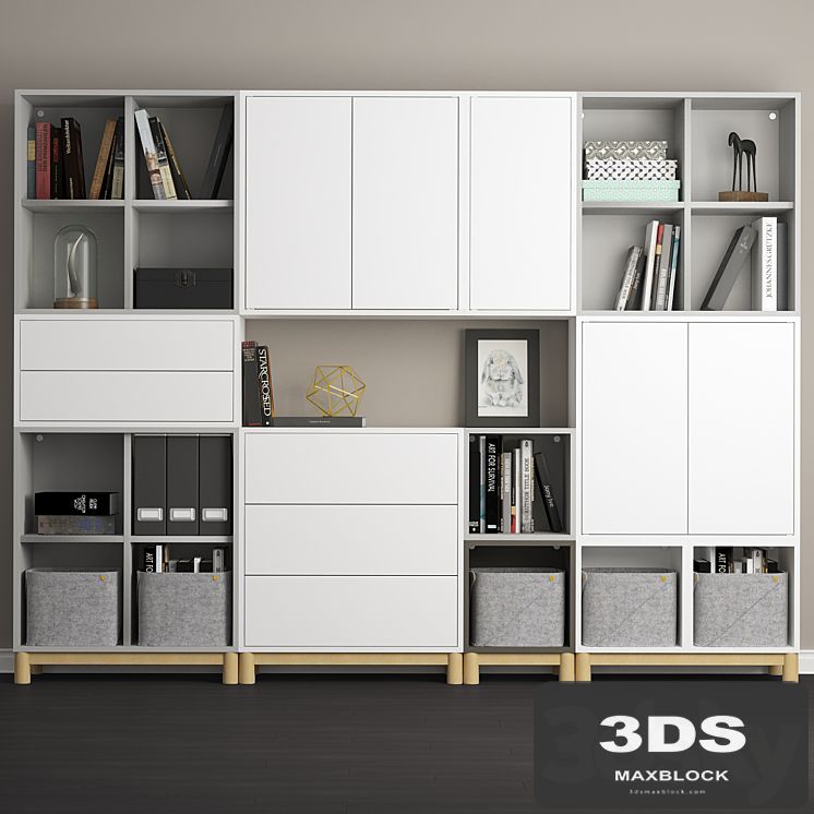 The combination of cabinets with legs  Eket.