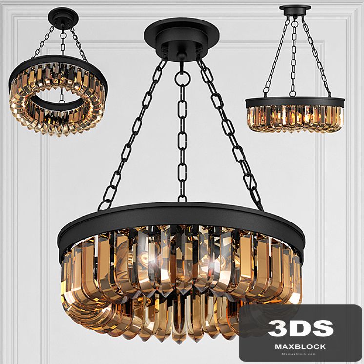 Chandelier Retro Frozen Glass Chandelier 6