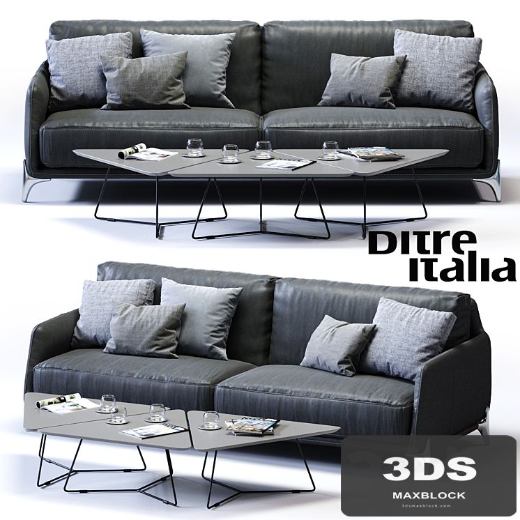 Ditre Italia ELLIOT 3-er Maxi Sofa