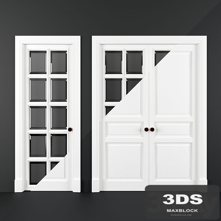 Set of classic doors