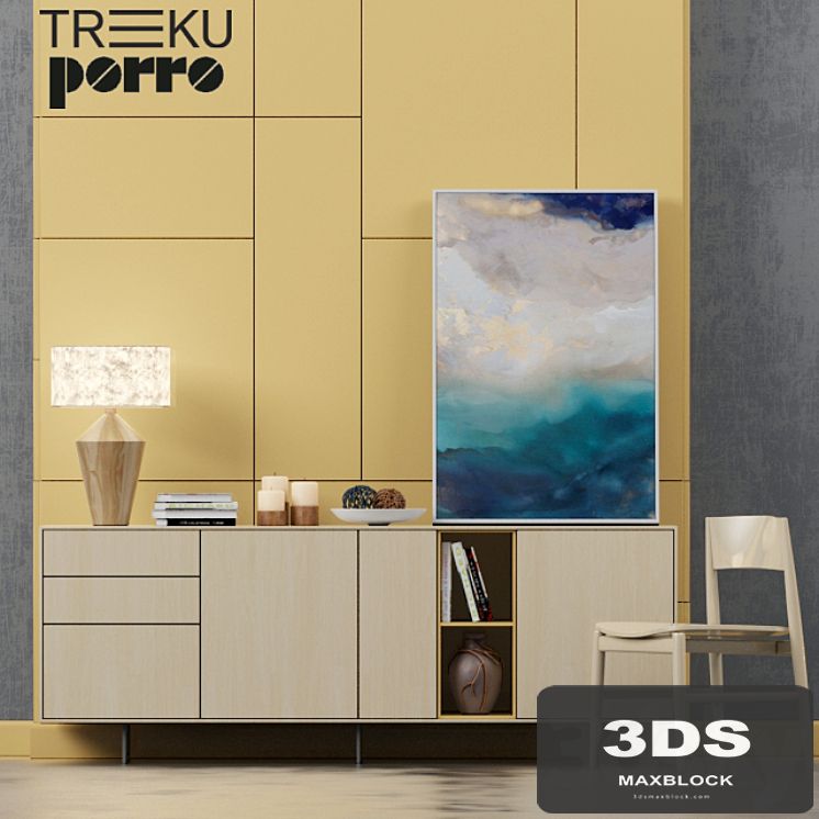 Chest Aura A3 (Treku) + Stool -Neve (Porro)