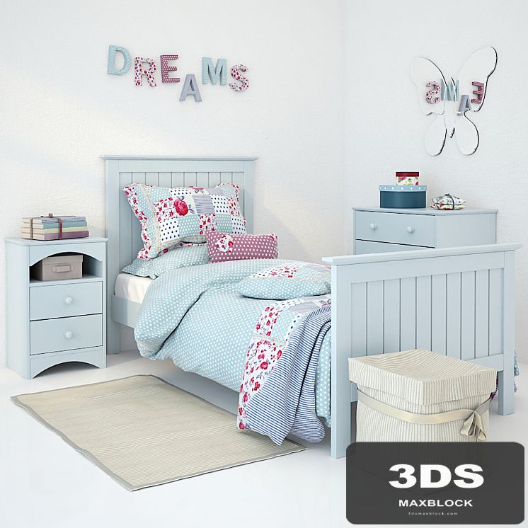 Bed Barney Blue