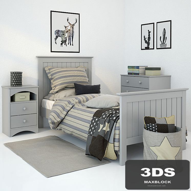 Bed Barney Grey