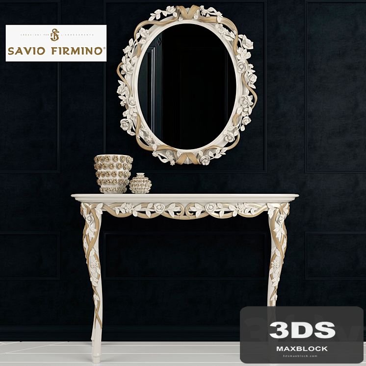 Savio Firmino Console 3125, Mirror 4484, Vazes