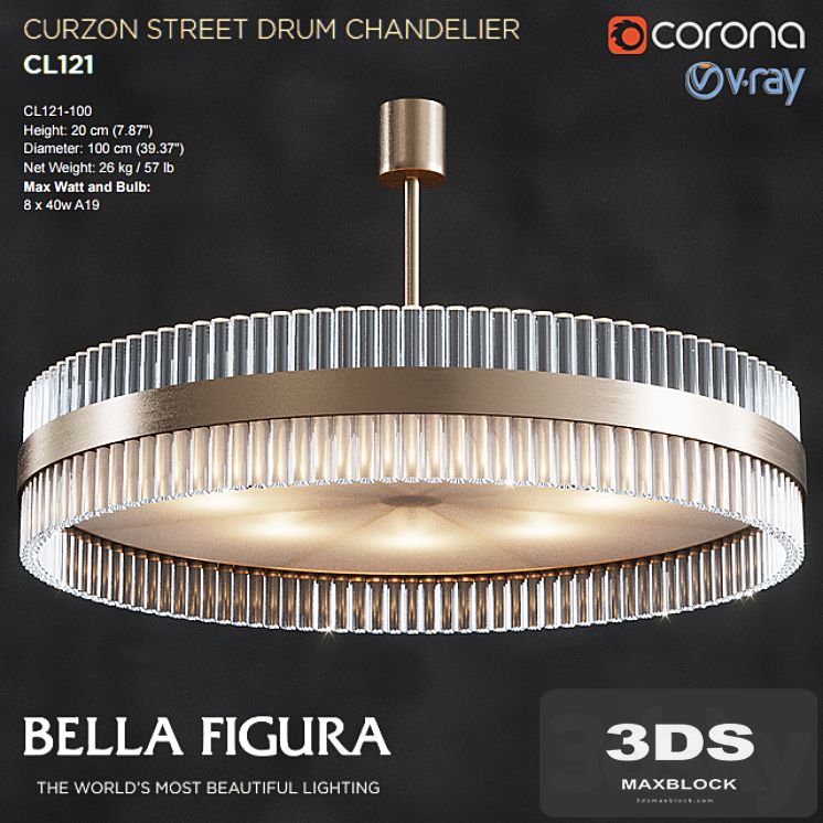 CURZON STREET DRUM CHANDELIER CL121-100