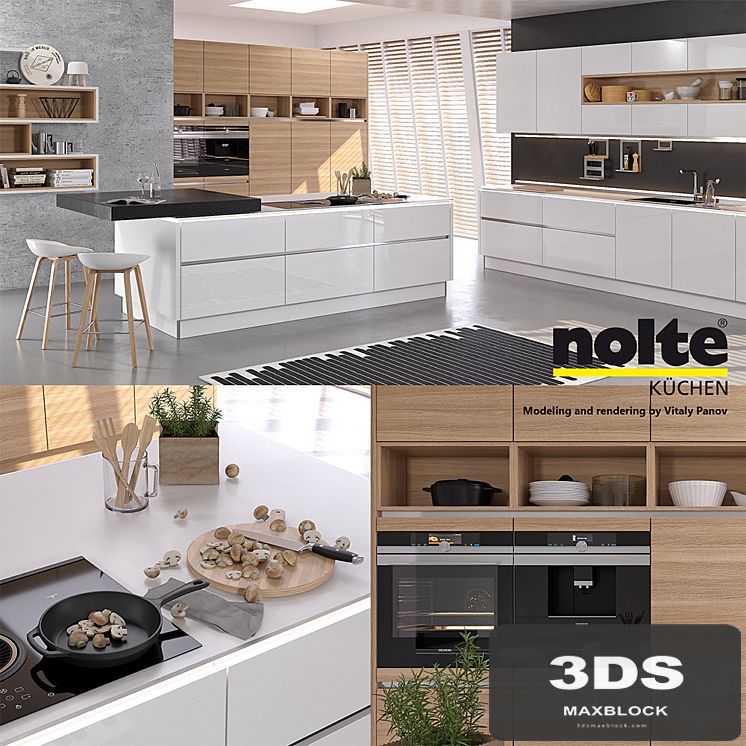 Kitchen NOLTE Nova Lack (vray GGX, corona PBR)