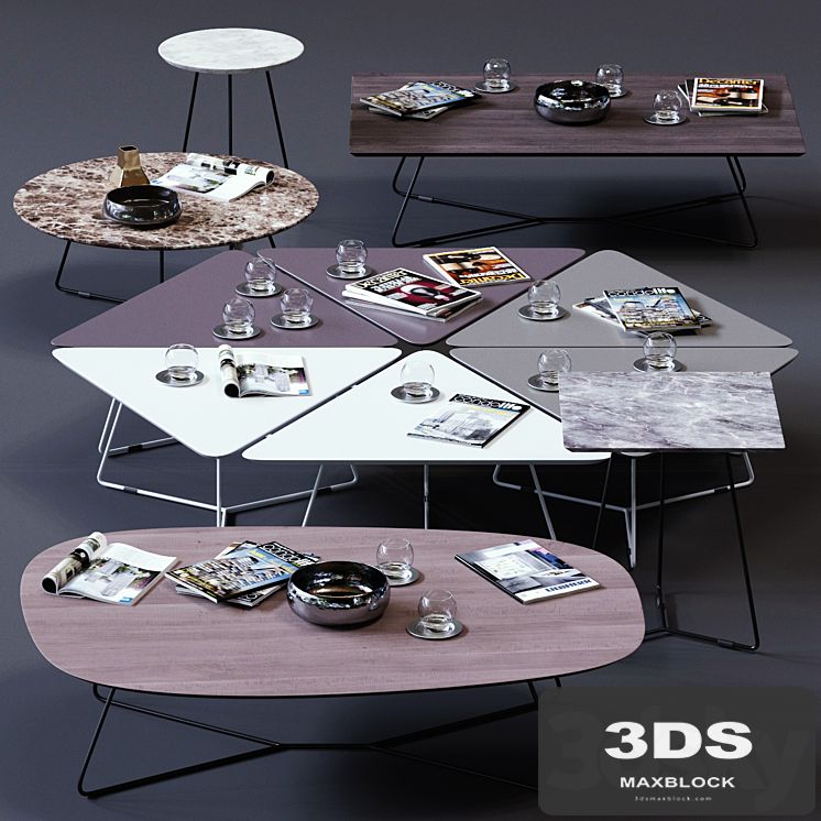Ditre Italia Coffee Tables Set 02