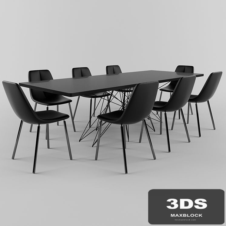 Bonaldo table Octa, chairs By met