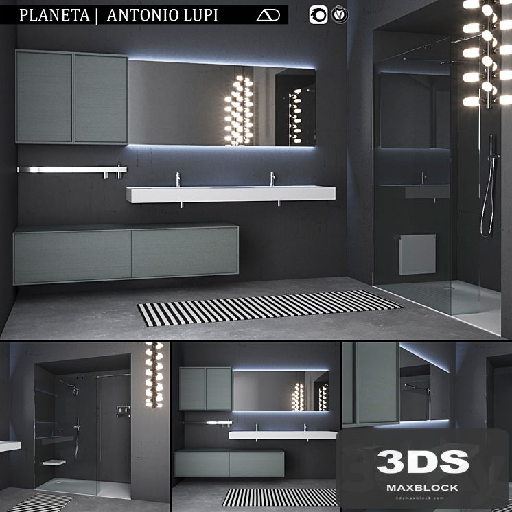 Bathroom furniture set Planeta