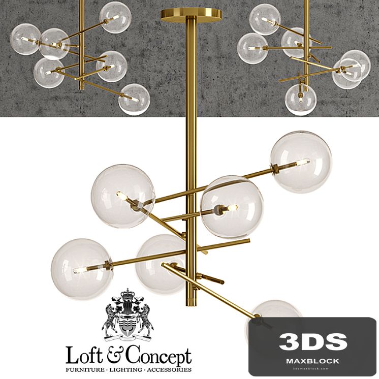 Chandelier Bolle hanging lamp Gallotti &amp; radice
