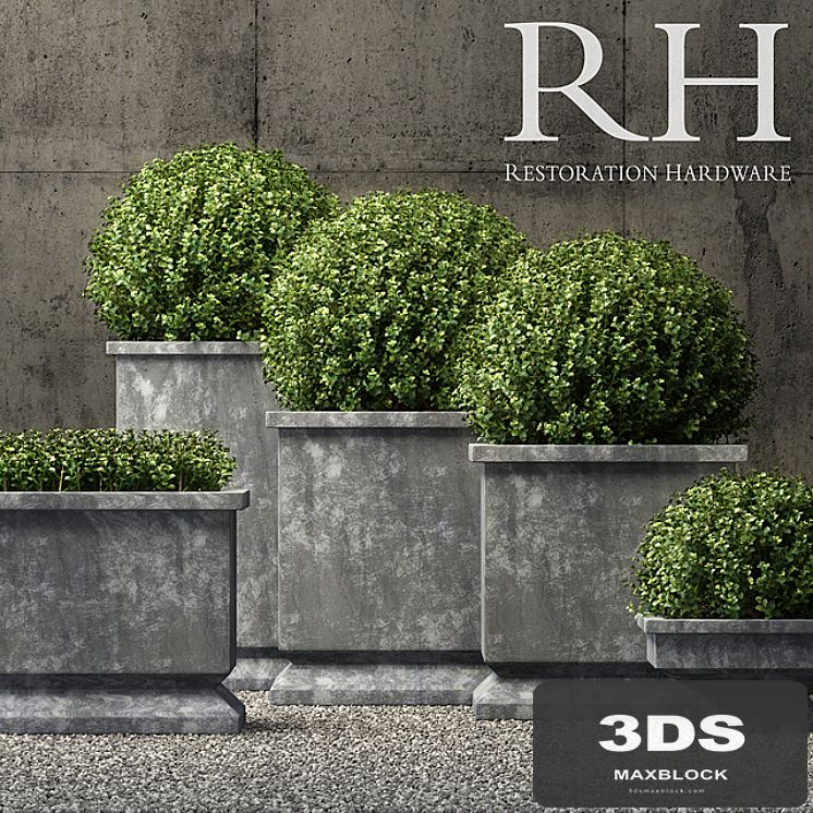 estate zinc footed planters