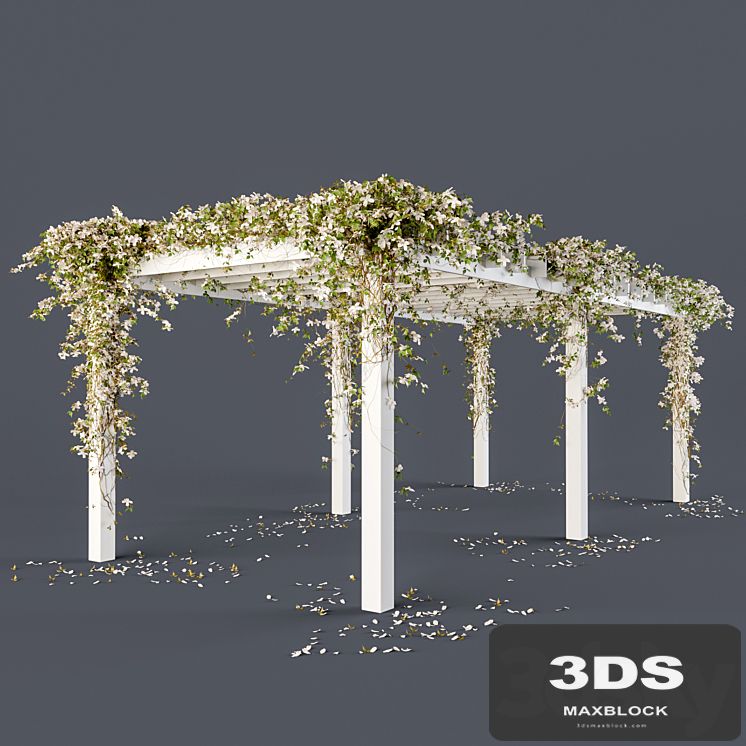 Pergola with flowers