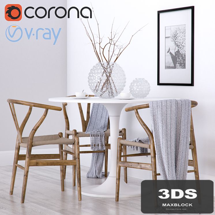 Wishbone chair CH24 &amp; Ikea DOCKSTA