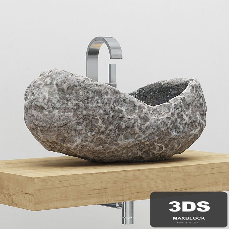 Stone sink bathroom
