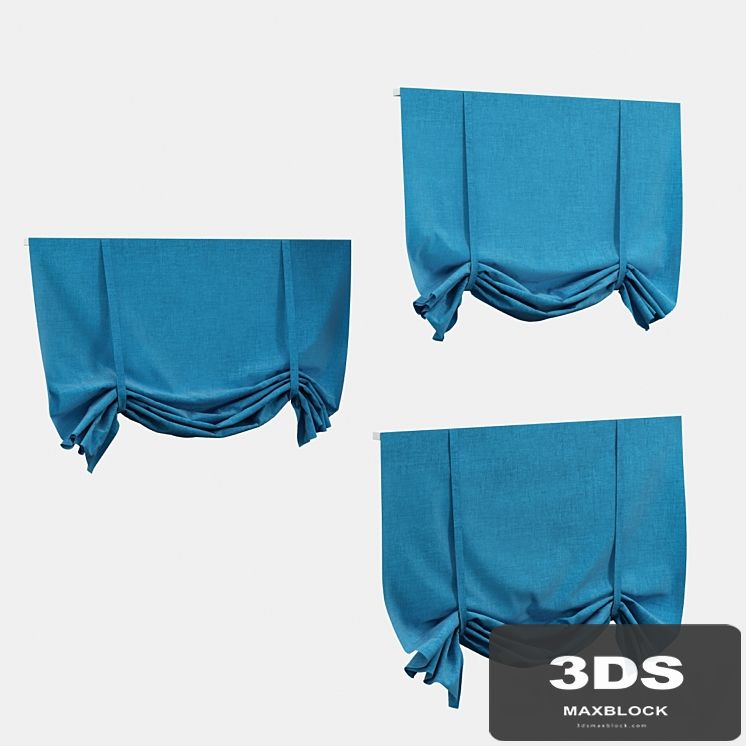 Austrian curtain (blue)