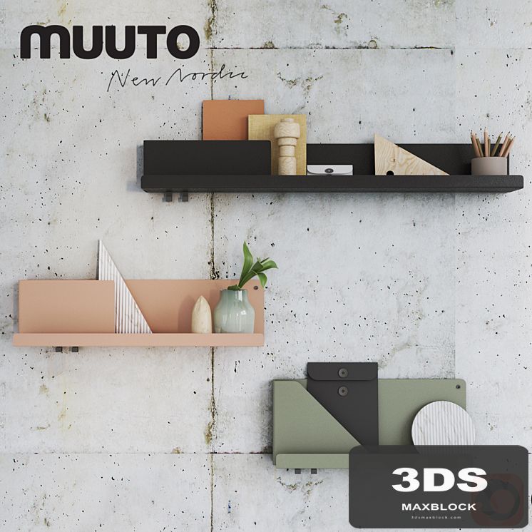 Mutto FOLDED SHELVES with decor