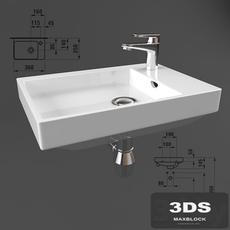 Sink 360 * 250 mm