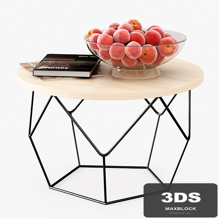 Table with peaches