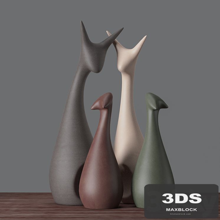 Decorative family of cats BHM beihanmei