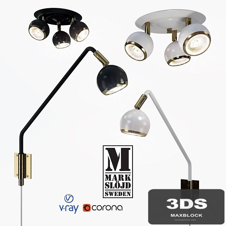 Lamps from the company Markslöjd, Sweden, model Coco.