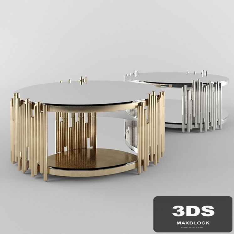 Barcelona Modern Round Glass Coffee Table