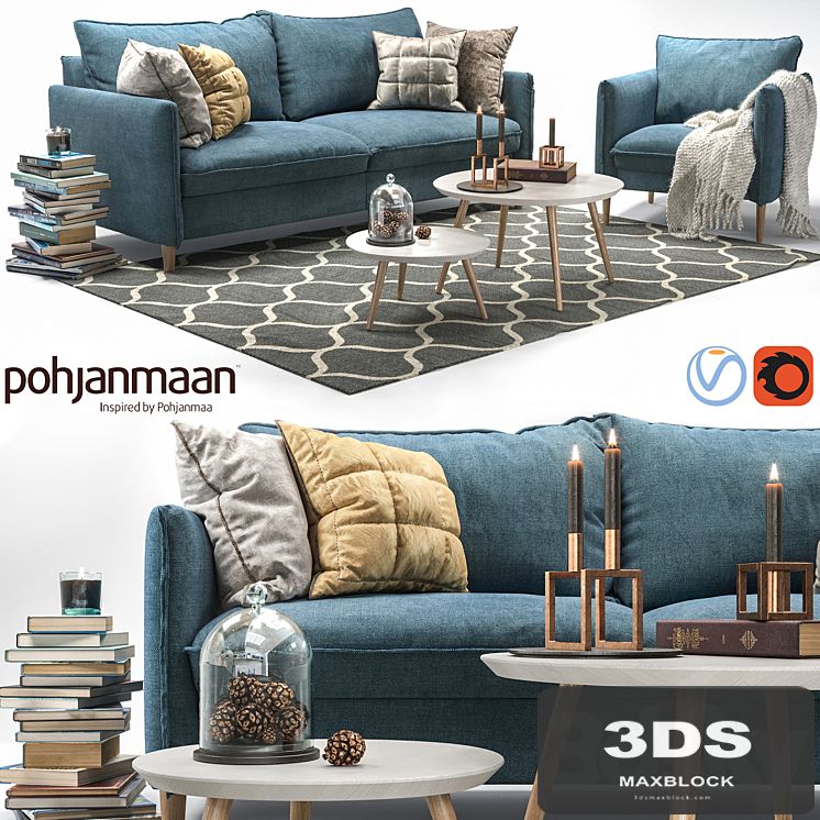 Chic Sofa and Armchair
