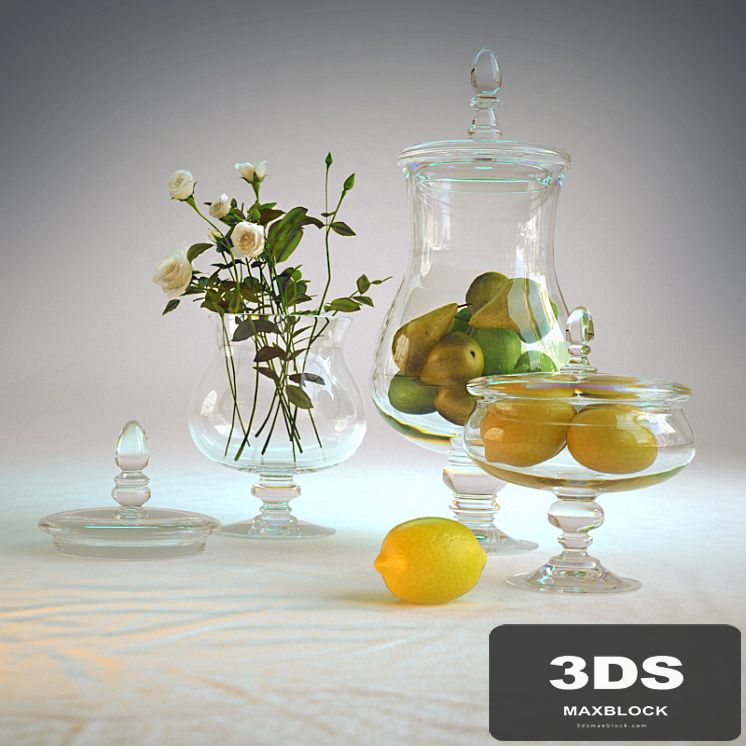 Decorative vase with fruit