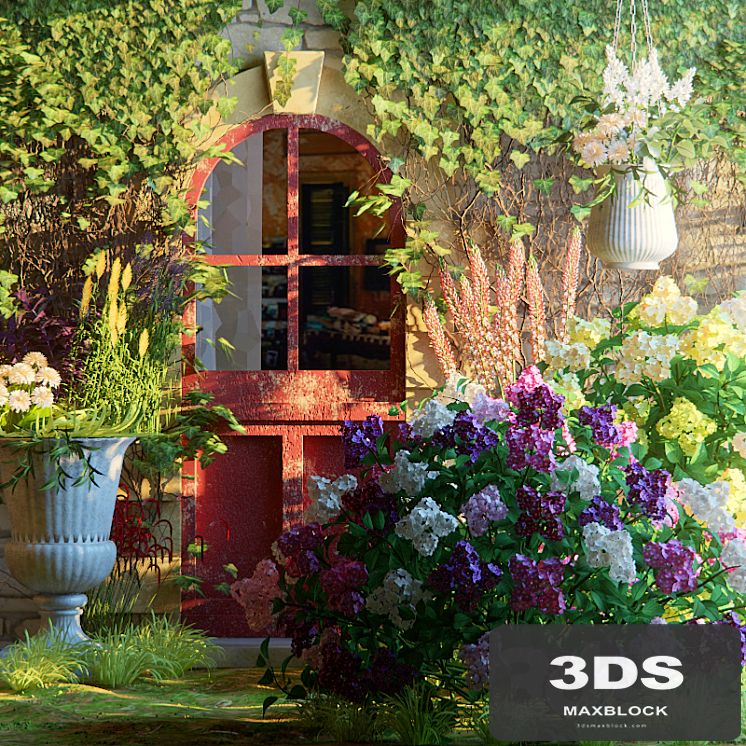 Flower house near the house