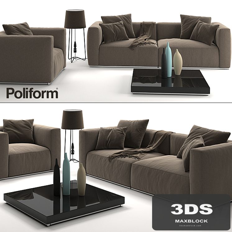 Sofa and armchair Poliform Shangai