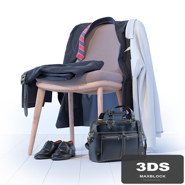 Business Leather Bag Dr.Koffer + suit and shoes