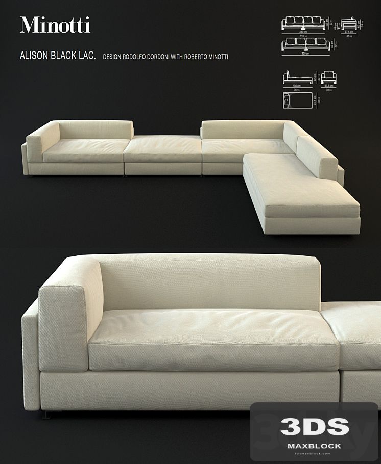 Minotti Alison L sofa - Rodolfo Dordoni and Roberto Minotti - 2010