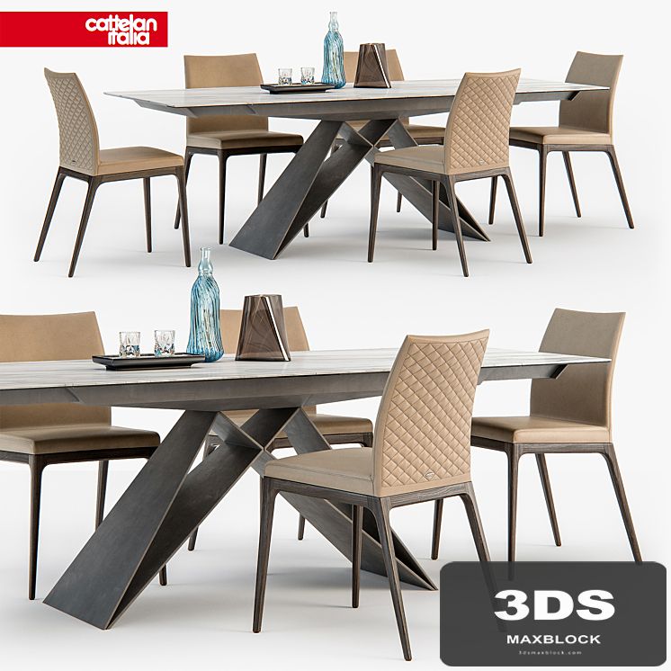 Cattelan Italia Arcadia couture chair Premier table