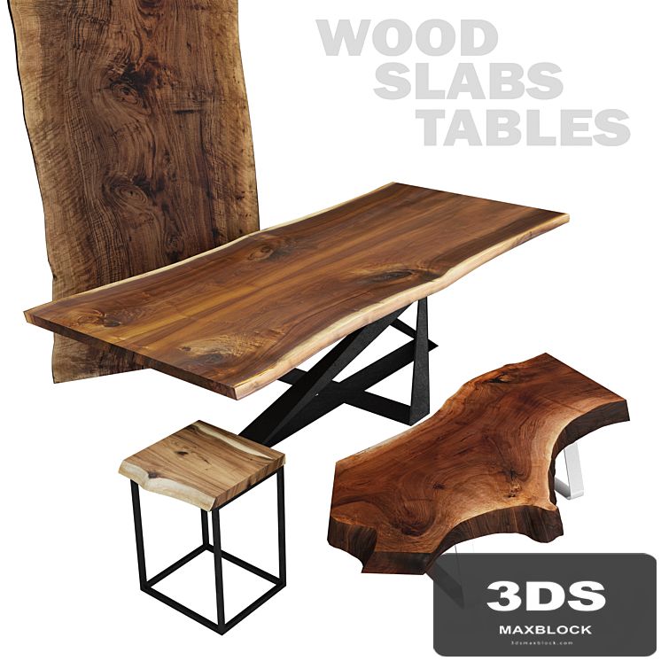 Wood slabs tables