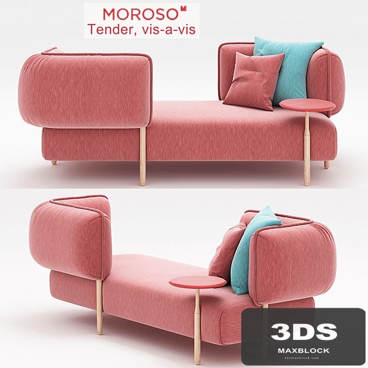 Tender daybed + bench, vis-a-vis