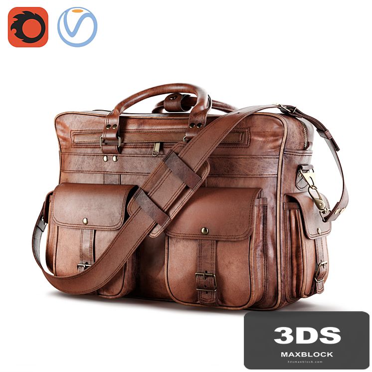 Everett Large Leather Pilot Briefcase Bag