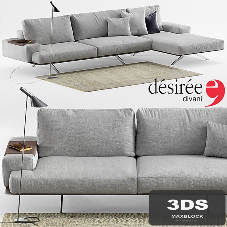 Sofa Desiree Platz Soft, lamp Louis Poulsen AJ, carpet Crate&Barrel