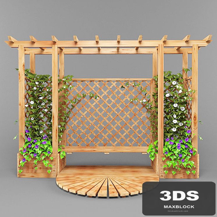 pergola with plants