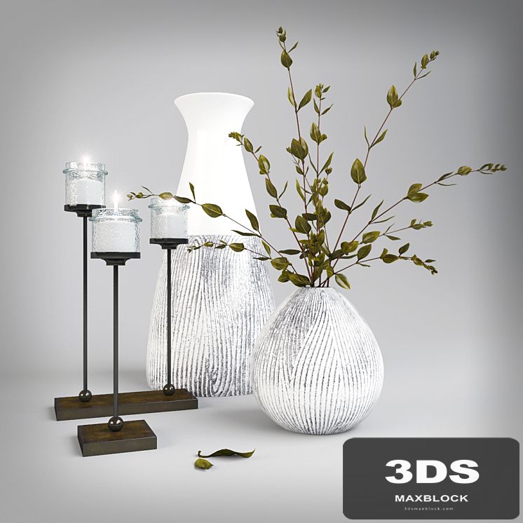 Decorative set with sprigs