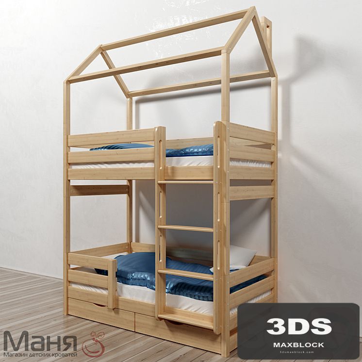 The cot is two-tiered