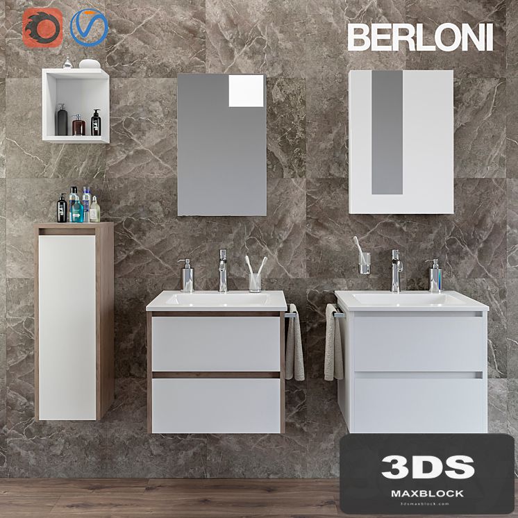 Two sets for the bathroom Berloni Form