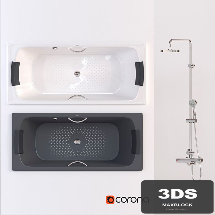 Bath Roca Lun and Shower set Victoria - T