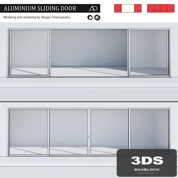 Aluminum sliding door
