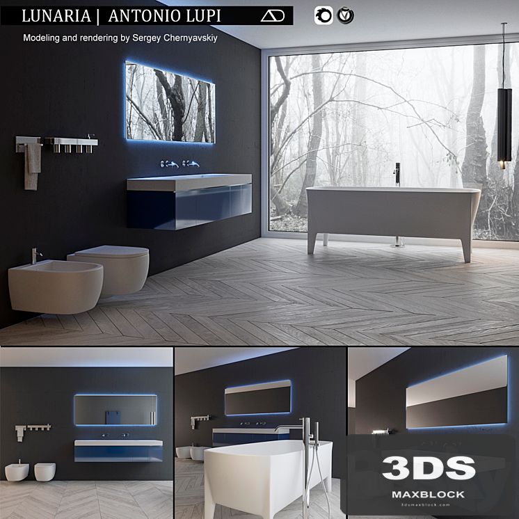 Bathroom furniture set Lunaria