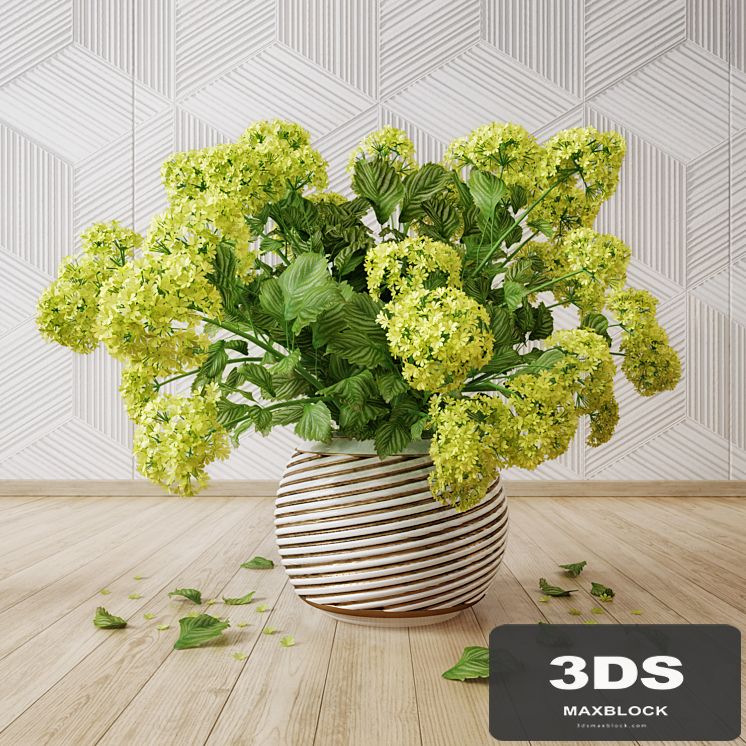 Petals flower vase golden