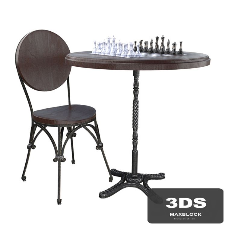 Chess table and chair
