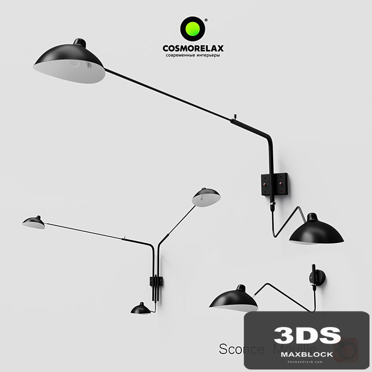 Sconce Mouille for 1, 2 and 3 lamps
