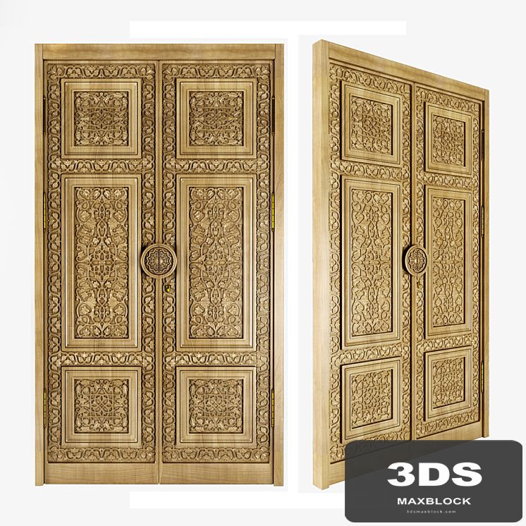 The Uzbek carved door