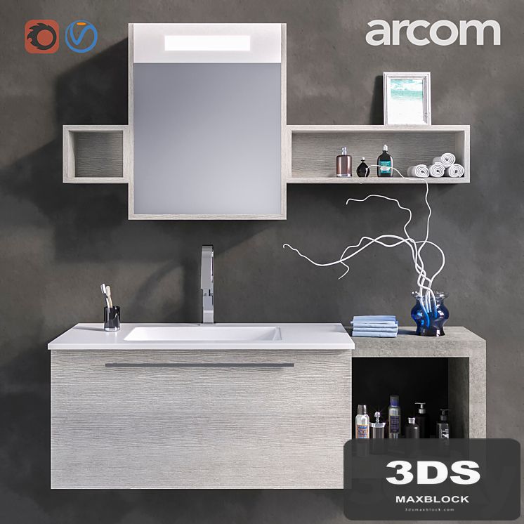Bathroom furniture set E.LY COMPOSITION 40