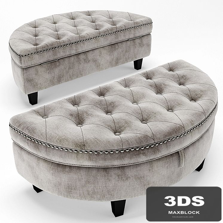 Baldy Tufted Storage Ottoman (re-casting)