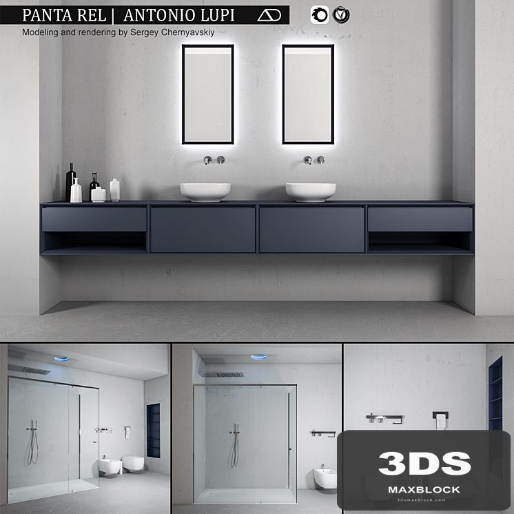 Bathroom furniture set Panta Rel 2